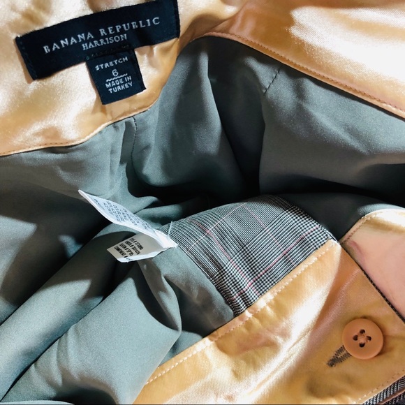 Banana Republic Harrison pinstripe plaid pant sz6 - Picture 6 of 8